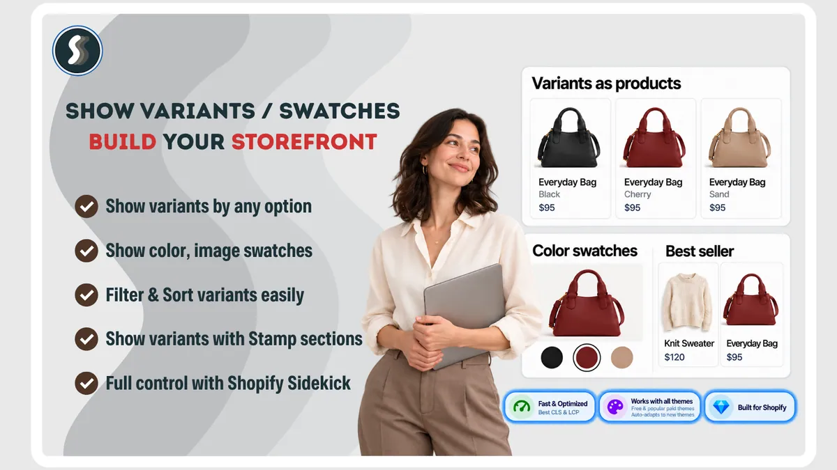 Stamp: show product variants and swatches on your collection page